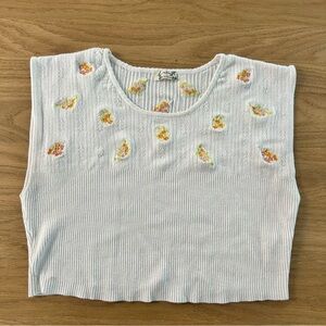 Free people embroided crop top